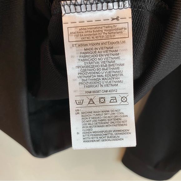 ADIDAS Classic Black and White Stripe Drizzle Track Jacket - Picture 5 of 6